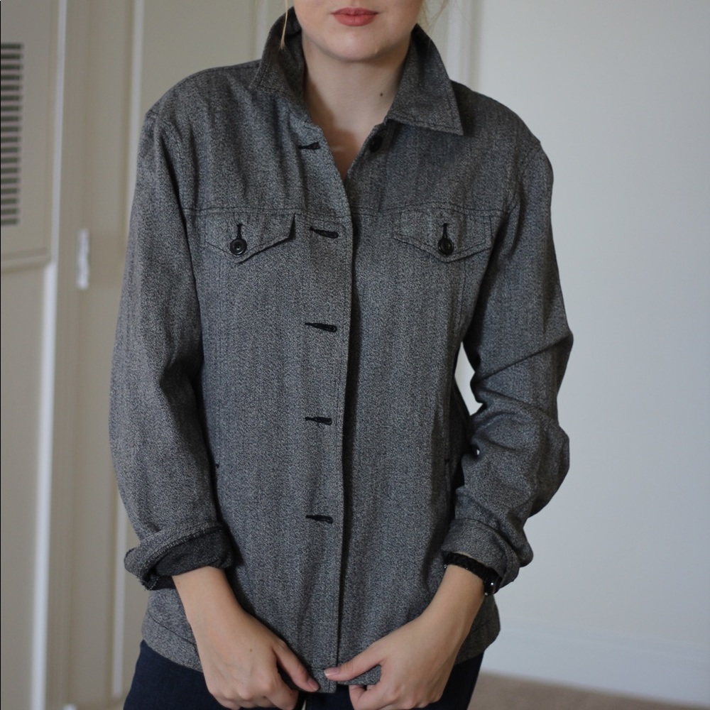 grey lightweight structured jacket
